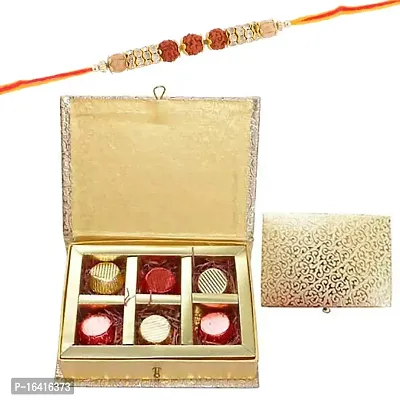 SFU E Com Chocolate Box | Rakhi Chocolate Gift for Brother | Roli, Chawal, Chandan, Misri | 40-thumb0