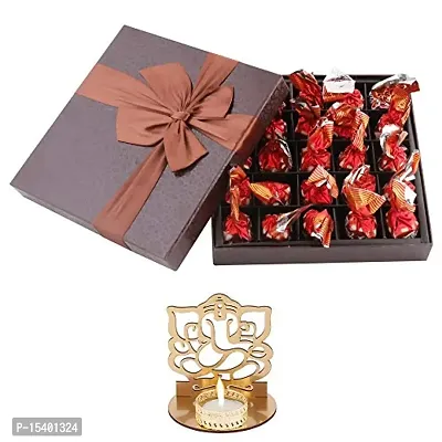 SFU E Com 25 Pieces Imported Chocolate Gift Box| Premium Chocolate Gift Collection|Chocolate Gift to Gift Your Loved Ones On Diwali | Diwali Ganesh Idol with Diya | 046