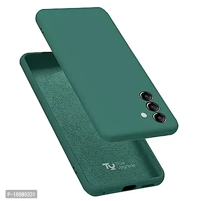 (Samsung Galaxy M14 5G) Shockproof Full Body Liquid Silicone Soft Microfiber Cloth Lining Slim Back Coves Case (Green)-thumb2