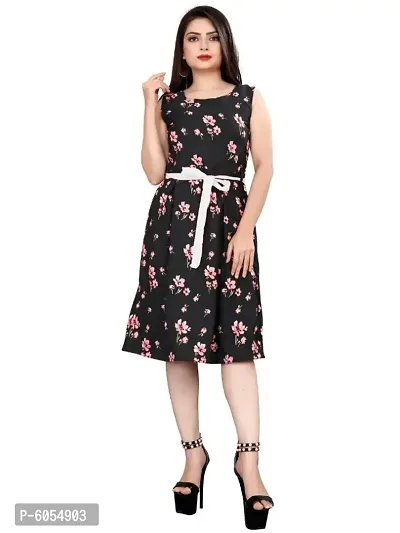 Stylish american crepe printed dress sales
