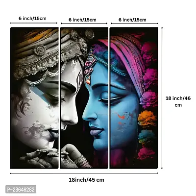 Classic Radha Krishna Painting Digital Reprint Beautiful Modern Painting, 18X18 Inches-thumb3