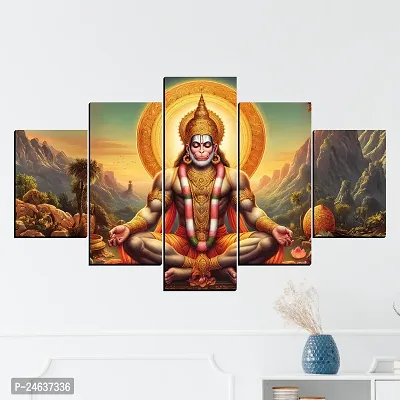 JB Creations Hanuman Ji Painting For Wall Decor in Homes, Digital Reprint, 30X18 inches-thumb0