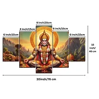 JB Creations Hanuman Ji Painting For Wall Decor in Homes, Digital Reprint, 30X18 inches-thumb1