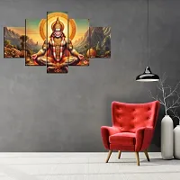 JB Creations Hanuman Ji Painting For Wall Decor in Homes, Digital Reprint, 30X18 inches-thumb3