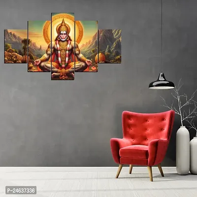 JB Creations Hanuman Ji Painting For Wall Decor in Homes, Digital Reprint, 30X18 inches-thumb4