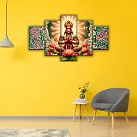 Hanuman Ji Painting For Home Decoration, MDF Wall Painting For Living Room Digital Reprint 18 inch x 30 inch Painting (Without Frame, Pack of 5)-thumb2