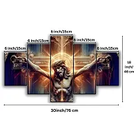 Jesus Christ Poster MDF Painting For Wall Decor Digital Reprint 18 inch x 30 inch Painting (Without Frame, Pack of 5)-thumb1