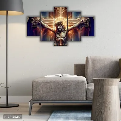 Jesus Christ Poster MDF Painting For Wall Decor Digital Reprint 18 inch x 30 inch Painting (Without Frame, Pack of 5)-thumb4