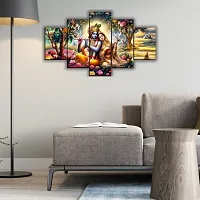 Radha Krishna Religious Mdf Wall Painting Digital Reprint 18 inch x 30 inch Painting (Without Frame, Pack of 5)-thumb3