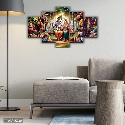 Radha Krishna Religious Wall Painting-thumb2