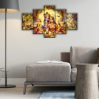 Radha Krishna Wall Painting For Living Room Digital Reprint 18 inch x 30 inch Painting (Without Frame, Pack of 5)-thumb3