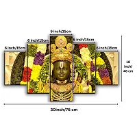 JB Creations Ram Mandir Ram Lala Photo Painting For Home Decor Digital Reprint 18 inch x 30 inch Painting (Without Frame, Pack of 5)-thumb1