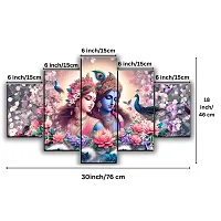 JB Creations Radha Krishna Painting for Home Decor, Bedroom, living Room and For Gifts Digital Reprint 18 inch x 30 inch Painting (Without Frame, Pack of 5)-thumb1