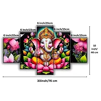 Ganesha Painting for Home Decoration 18 inch x 30 inch Painting (Without Frame, Pack of 5)-thumb2