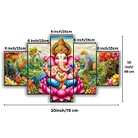 Ganesh Ji Wall Photo Painting For Wall Decor 18 inch x 30 inch ( Pack of 5)-thumb2