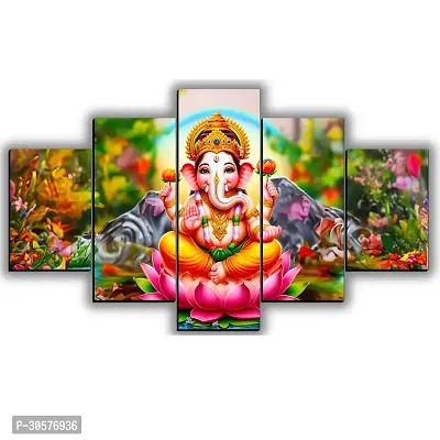 Lord Ganesh Large Wall Painting 18 inch x 30 inch (Pack of 5)-thumb0