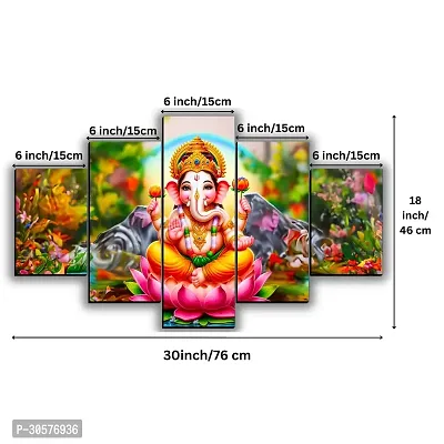 Lord Ganesh Large Wall Painting 18 inch x 30 inch (Pack of 5)-thumb3