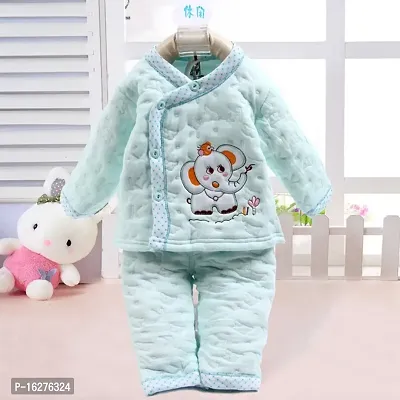 ZooZee Unisex Newborn Baby Fleece Winter Wear Dress Suit 2Pcs Set-thumb0