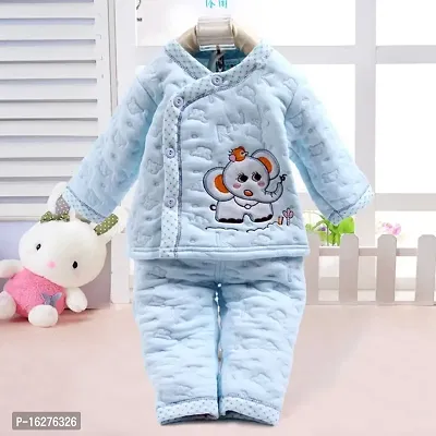 ZooZee Unisex Newborn Baby Fleece Winter Wear Dress Suit 2Pcs Set-thumb0