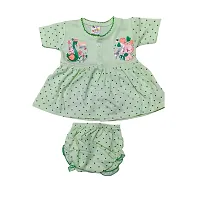 ZooZee Cotton Half sleeves Frock Top Jhabla with Short Pack of 3-thumb1