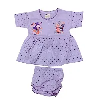 ZooZee Cotton Half sleeves Frock Top Jhabla with Short Pack of 3-thumb2