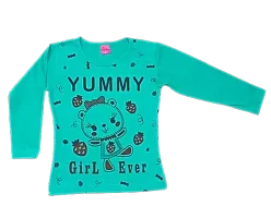 Girls Printed Cotton Blend Full sleeve T Shirt (Multicolor, Pack of 5)-thumb1