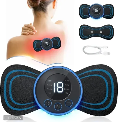 Mini Neck Massager, Portable Massager, Reusable EMS Bioelectric Acupoints Massager Mat, Microcurrent Cervical Spine Massager for Pain Relief