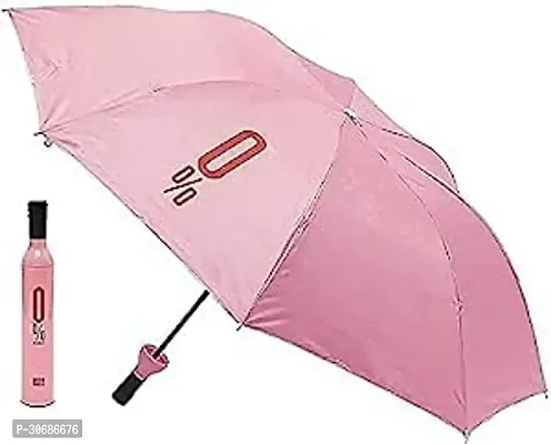 Compact Manual Portable Umbrella With Bottle Cover For Uv Protection