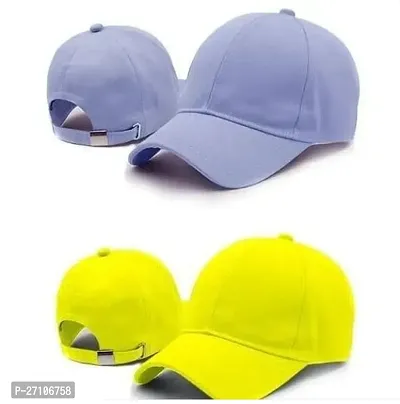 Stylist Cotton Solid Caps For Men Pack Of 2