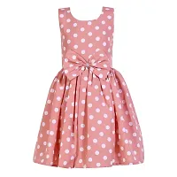 Heavens Creation Casual Frock for Baby Girls,Peach Polka and White Polka, Size 2-3 Years,Pack of 2-thumb1