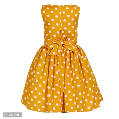 Heavens Creation Casual Frock for Baby Girls,Rani Polka and Yellow Polka, Size 8-9 Years,Pack of 2-thumb4