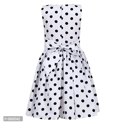 Heavens Creation Casual Frock for Baby Girls,Peach Polka and White Polka, Size 2-3 Years,Pack of 2-thumb4