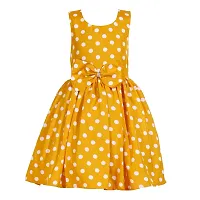 Heavens Creation Casual Frock for Baby Girls,Yellow Polka and New Blue Printed, Size 9-10 Years,Pack of 2-thumb1
