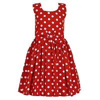 Heavens Creation Casual Frock for Baby Girls,Nevy Pink and Red Polka, Size 10-11 Years,Pack of 2-thumb2
