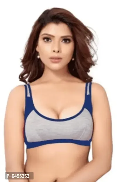 Stylish Cotton Sports Non Padded Bra For Women