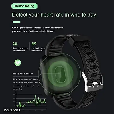 ID-116 Smartwatch for Men's Womens Boys Girls, Bluetooth Smart Fitness Band Watch with Heart Rate-thumb2