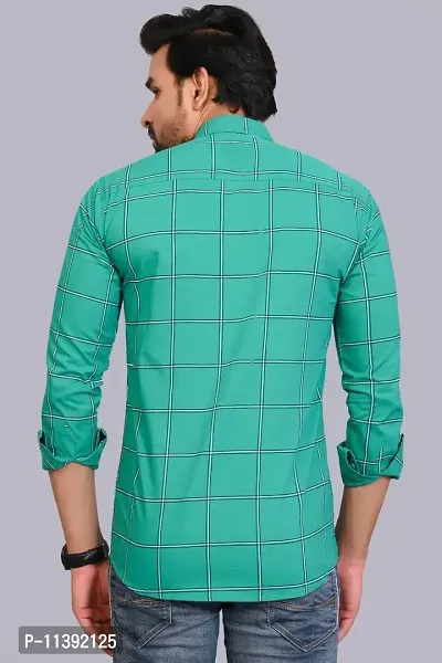 Reliable Green Cotton Checked Long Sleeves Casual Shirts For Men-thumb4