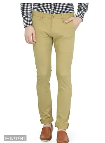 Fancy Cotton Casual Trousers For Men-thumb0