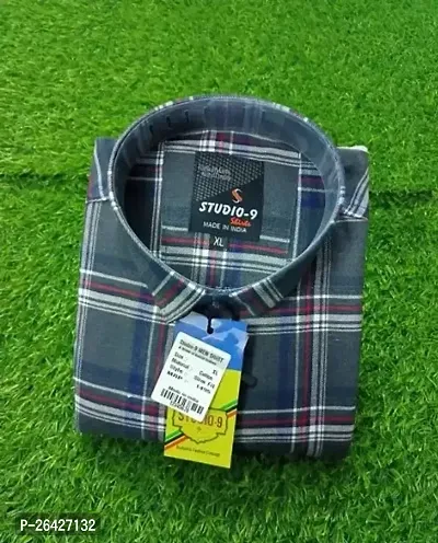 Fancy Cotton Checked Casual Shirts For Men