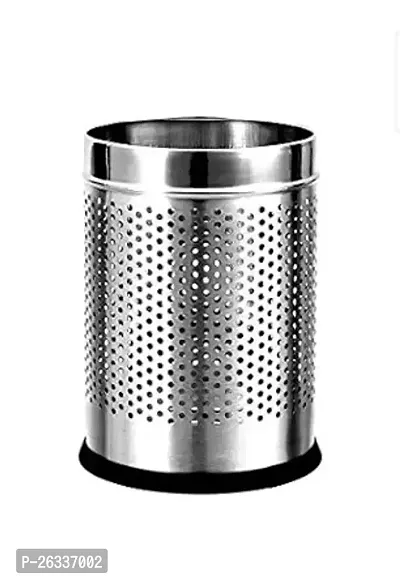 Stainless Steel Perforated Open Dustbin-thumb0