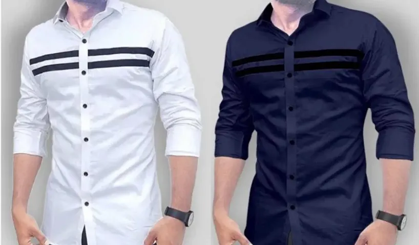 Reliable Polycotton Long Sleeves Casual Shirts For Men Pack of 2