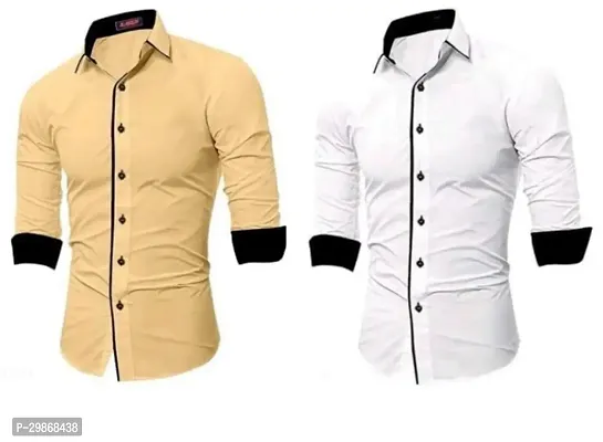 Reliable Polycotton Long Sleeves Casual Shirts For Men Pack of 2-thumb0