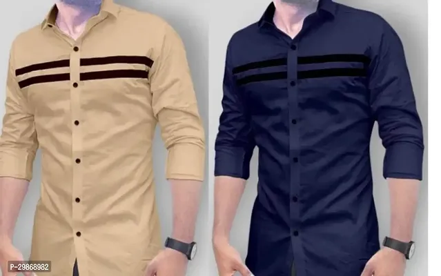 Reliable Polycotton Long Sleeves Casual Shirts For Men Pack of 2