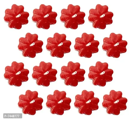 SQUARE LEAF SMALL FLOATING FLOWER CANDLES SET OF 16-thumb0