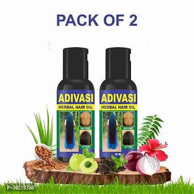 Classic Adivasi Herbal Hair Oil For All Type Of Hair Problem Growth Hair Oil 120 Ml,Pack Of 2-thumb0