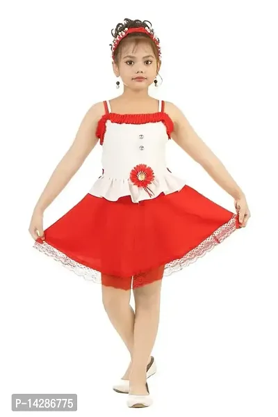 ARADHYA Fashion World Girls Shoulder Strapa Frock-thumb0