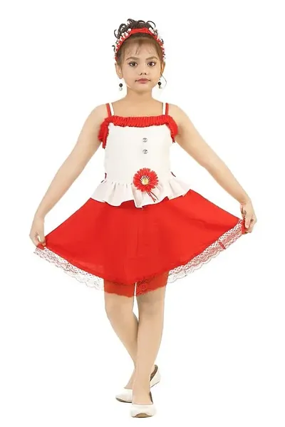 ARADHYA Fashion World Girls Shoulder Strapa Frock