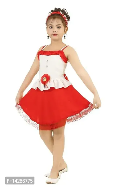 ARADHYA Fashion World Girls Shoulder Strapa Frock-thumb3