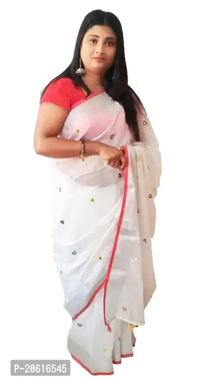 Classic Cotton Saree with Blouse piece-thumb0