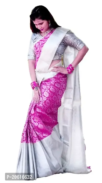 Classic Silk Blend Saree with Blouse piece-thumb0